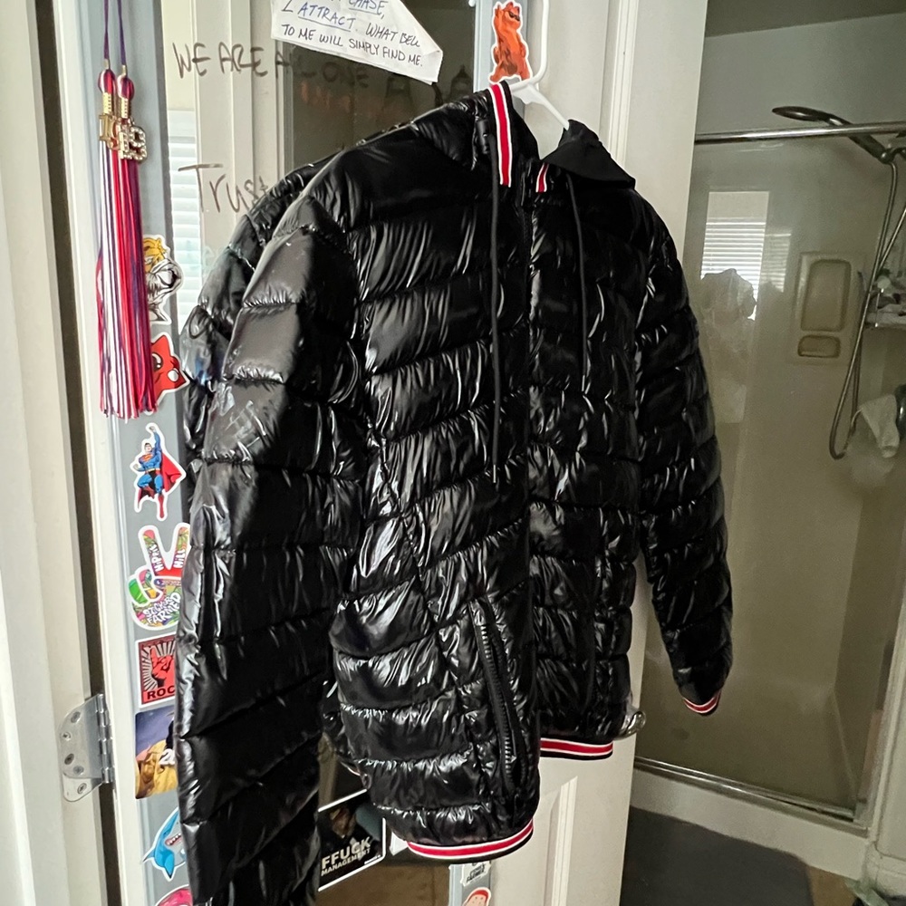 Calvin Klein Black Shine Puffer Jacket